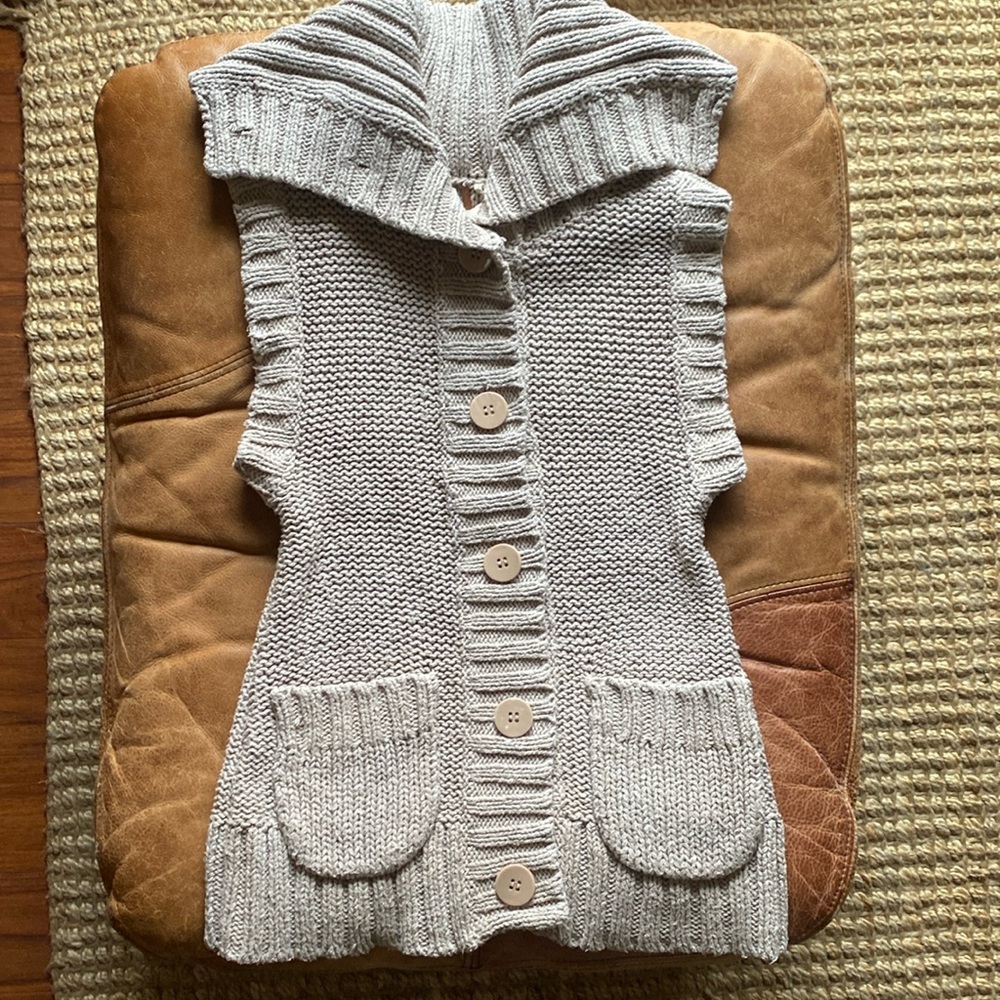 Free People shawl collar cardigan vest - small
